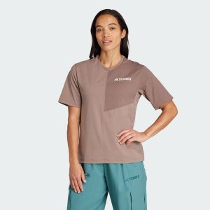 Koszulka Terrex Multi Climacool. Brązowe bluzki ADIDAS, xs, bez wzorów, sportowe, bez kołnierzyka, bez ramiączek. W wyprzedaży za 145,27 zł.