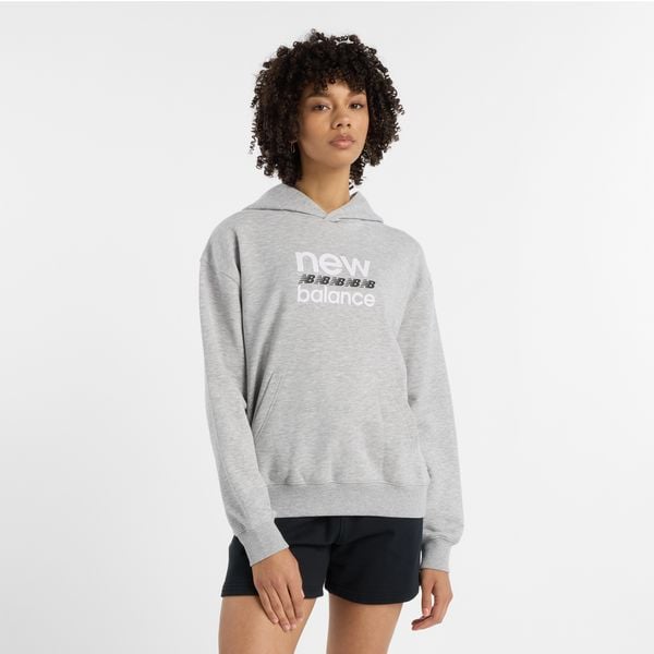 Bluza damska New Balance WT51519AG – szara. Szare bluzy New Balance, s, bez wzorów, z bawełny, bez kaptura. Za 169,99 zł.