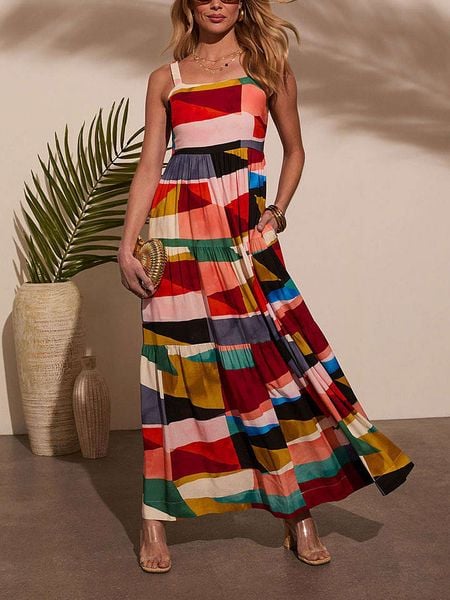 LA Angels Sukienka ze wzorem rozmiar: S. Sukienki LA Angels, na imprezę, s, bez wzorów, bez kołnierzyka, bez ramiączek, maxi. Za 157,35 zł.