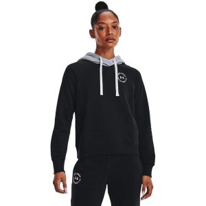 Bluza damska Under Armour Rival Fleece CB Hoodie. Białe bluzy Under Armour, l, bez wzorów, bez kaptura. Za 109,00 zł.