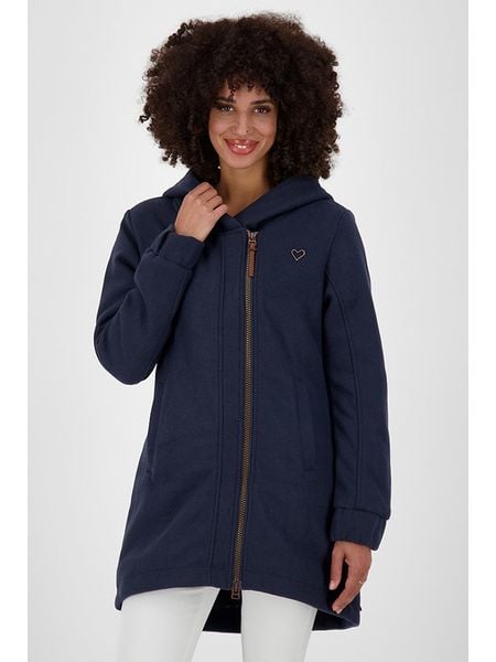 Alife and kickin Kurtka przejściowa "CarlinaAK" w kolorze granatowym rozmiar: XS. Niebieskie kurtki Alife and Kickin, xs, z aplikacjami, ze skóry, bez kaptura. Za 271,67 zł.