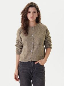 ONLY Kardigan Piemonte 15344118 Beżowy Regular Fit. Brązowe kardigany ONLY, z syntetyku. Za 169,99 zł.