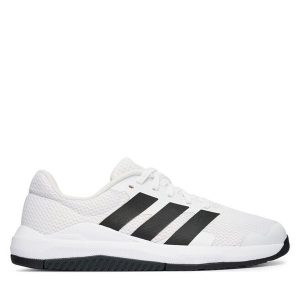 Buty na siłownię adidas. Białe buty sportowe ADIDAS, bez wzorów, bez zapięcia, na fitness i siłownię. Za 279,99 zł.