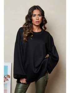 Joséfine Bluza "Ponan" w kolorze czarnym rozmiar: S. Czarne bluzy Joséfine, s, bez wzorów, bez kaptura. Za 101,47 zł.