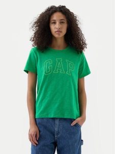 Gap T-Shirt 871344-04 Zielony Regular Fit. Zielone t-shirty GAP, xxs, bez wzorów, z bawełny, bez kołnierzyka, bez ramiączek. Za 99,99 zł.