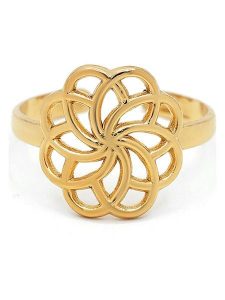 MOODE Pierścionek "Vanessa" rozmiar: onesize. Żółte pierścionki MOODE, ze stali. Za 43,99 zł.