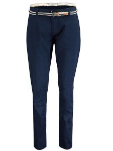 Geographical Norway Spodnie chino "Petunia" w kolorze granatowym rozmiar: XXL. Niebieskie chinosy Geographical Norway, bez wzorów, z tkaniny. Za 114,17 zł.