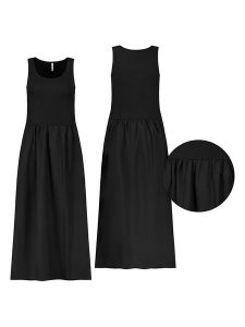 Sublevel Sukienka w kolorze czarnym rozmiar: XL. Czarne sukienki Sublevel, xl, bez wzorów, z bawełny, bez kołnierzyka, bez ramiączek, midi. Za 113,99 zł.