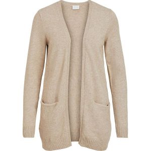 Vila Kardigan "Viril" w kolorze beżowym rozmiar: XS. Brązowe kardigany Vila, xs, bez wzorów, bez ramiączek. Za 89,45 zł.