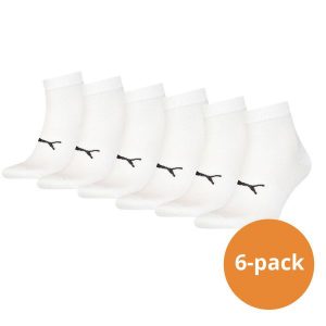Skarpety Puma Sport Quarter Light, 6 pary białych. Białe skarpetki Puma, bez wzorów, z elastanu. Za 162,99 zł.