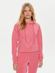 Guess Bluza V2YQ08 K7UW2 Różowy Regular Fit. Czerwone bluzy Guess, xl, z aplikacjami, z wiskozy, bez kaptura. Za 189,99 zł.