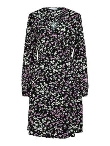SELECTED FEMME Sukienka "Fiola" w kolorze czarnym ze wzorem rozmiar: 42. Czarne sukienki Selected Femme, bez wzorów, z wiskozy, bez kołnierzyka, bez ramiączek, midi. Za 101,23 zł.
