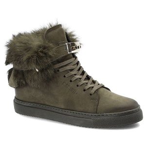 Zielone Sneakersy Carinii Wygodne Buty Damskie. Zielone botki Carinii, z futra, bez obcasa, na koturnie, bez zapięcia. Za 319,00 zł.