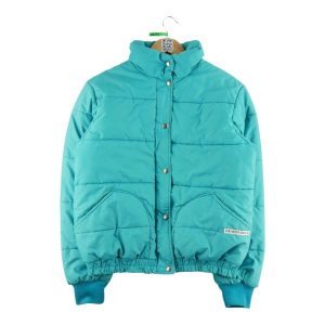 Second life - Kurtka puchowa w stylu retro dla kobiet - Stan bardzo dobry. Niebieskie kurtki The North Face, bez wzorów, z puchu, bez kaptura. Za 296,06 zł.