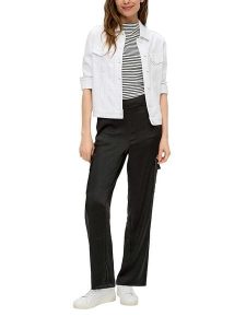 S.Oliver Bojówki w kolorze czarnym rozmiar: 36. Czarne spodnie z wysokim stanem s.Oliver, bez wzorów, z podwyższonym stanem. Za 108,99 zł.