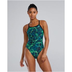 Strój pływacki damski TYR W DMDFIT SYNAPSE. Niebieskie bikini TYR, bez wzorów. Za 298,30 zł.