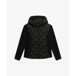 Damska kurtka z kapturem Superdry Heritage Storm. Czarne kurtki Superdry, bez wzorów, z puchu, z kapturem. Za 576,80 zł.