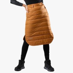 Spódnica puchowa Turystyka Damska Swedemount Östersund Long Down Skirt W. Brązowe spódnice SWEDEMOUNT, bez wzorów, z puchu. Za 399,99 zł.