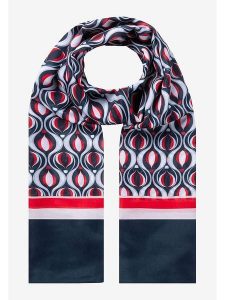 More & More Szal w kolorze błękitno-czerwono-granatowym - 180 x 70 cm rozmiar: onesize. Czerwone szaliki More & More, bez wzorów, z materiału. Za 34,99 zł.