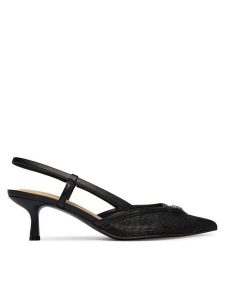 Guess Czółenka FLJYNO FAL05 Czarny. Czarne czółenka Guess, z aplikacjami, z materiału, bez obcasa, bez zapięcia. Za 549,99 zł.