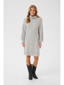 Cream Sukienka dzianinowa w kolorze jasnoszarym rozmiar: M. Szare sukienki Cream, na co dzień, m, bez wzorów, z dzianiny, bez kołnierzyka, bez ramiączek, midi, proste. Za 239,99 zł.