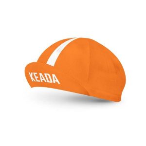 Podstawowa czapka kolarska – pomarańczowa. Brązowe czapki KEADA SPORTS, bez wzorów, sportowe. Za 129,00 zł.