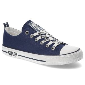 Granatowe Trampki Big Star Damskie Modne Obuwie. Niebieskie trampki Big Star, bez wzorów, bez zapięcia. Za 109,00 zł.