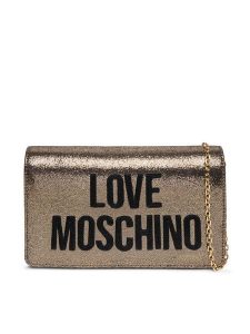 LOVE MOSCHINO Torebka JC4104PP1OLK0901 Złoty. Żółte torebki wieczorowe LOVE MOSCHINO, bez wzorów, ze skóry, bez dodatków. Za 679,99 zł.