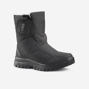 Buty turystyczne damskie śniegowce Quechua SH100 Warm wodoodporne. Czarne buty trekkingowe QUECHUA, bez zapięcia. Za 149,99 zł.