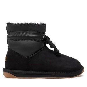Śniegowce EMU Australia. Czarne buty zimowe EMU Australia, bez obcasa, bez zapięcia. Za 749,99 zł.