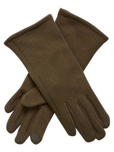 MOSS COPENHAGEN Rękawiczki "Riin" w kolorze khaki rozmiar: onesize. Brązowe rękawiczki Moss Copenhagen, bez wzorów, z bawełny. Za 70,45 zł.