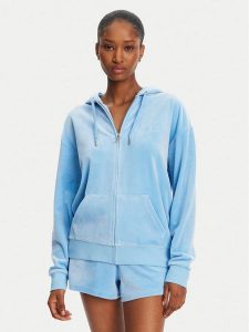 Juicy Couture Bluza Halan JCWAS24342 Niebieski Oversize. Niebieskie bluzy Juicy Couture, s, bez wzorów, z syntetyku, bez kaptura. Za 309,99 zł.