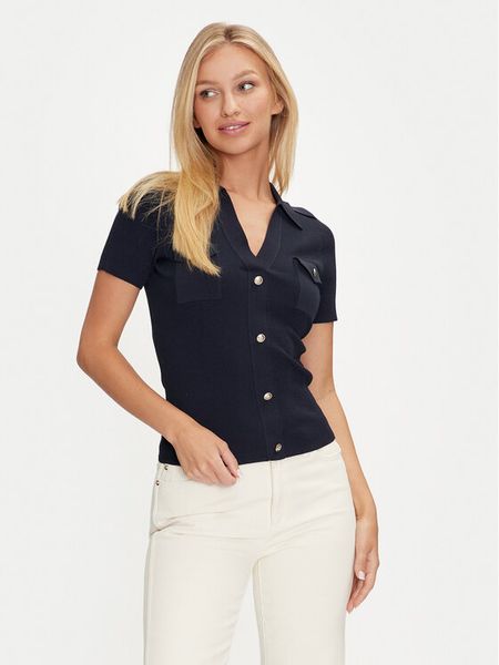 Marciano Guess Sweter 4YGR22 5789Z Granatowy Regular Fit. Niebieskie swetry klasyczne Marciano Guess, xs, z wiskozy, bez kołnierzyka. Za 299,99 zł.