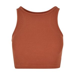 Top W Prążki Dla Pań I Panów. Brązowe topy Urban Classics, xl, bez wzorów, casualowe, bez kołnierzyka, bez ramiączek. Za 48,99 zł.