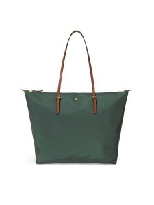 LAUREN RALPH LAUREN Torebka 431950007017 Zielony. Zielone shopper bag Lauren Ralph Lauren, bez wzorów, z materiału, bez dodatków. Za 799,99 zł.