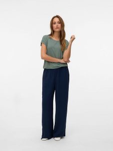 Vero Moda Koszulka w kolorze zielonym rozmiar: XL. Zielone bluzki Vero Moda, xl, bez wzorów, bez kołnierzyka, bez ramiączek. Za 66,00 zł.