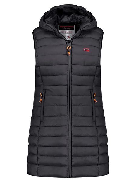 Geographical Norway Kamizelka pikowana "Vatikolor" w kolorze czarnym rozmiar: L. Czarne kamizelki Geographical Norway, l, bez wzorów, bez kołnierzyka, bez ramiączek, bez kaptura. Za 139,54 zł.