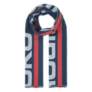 Zimowy szalik retro Siroko Bandai Blue. Niebieskie szaliki SIROKO, na zimę, bez wzorów, z tkaniny. Za 63,00 zł.