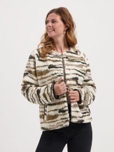 TRAVELIN' Kurtka pluszowa w kolorze kremowym rozmiar: S. Brązowe kurtki Travelin', s, bez wzorów, bez kaptura. Za 239,99 zł.