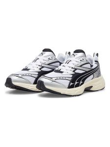 Puma Sneakersy "Morphic Retro" w kolorze srebrno-biało-czarnym rozmiar: 42. Białe trampki Puma, bez wzorów, z materiału, bez zapięcia. Za 180,91 zł.