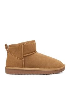 DeeZee Śniegowce E1 TECHNOLOGY DZ-81 Brązowy. Brązowe buty zimowe DeeZee, z materiału, bez obcasa, bez zapięcia. Za 249,99 zł.