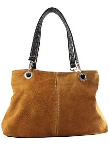 ORE10 Skórzana torebka w kolorze jasnobrązowym - 32 x 20 x 14 cm rozmiar: onesize. Brązowe torebki klasyczne ORE10, bez wzorów, z materiału, bez dodatków. Za 156,98 zł.