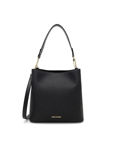 GINO ROSSI Torebka TYLO-182 Czarny. Czarne torebki klasyczne Gino Rossi, bez wzorów, ze skóry, bez dodatków. Za 279,99 zł.