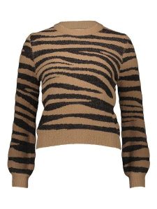 JDY Sweter w kolorze brązowo-czarnym rozmiar: XL. Brązowe swetry oversize JDY, xl, bez wzorów, bez ramiączek. Za 70,41 zł.