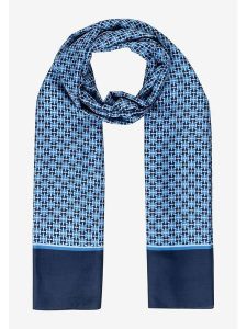 More & More Szal w kolorze granatowo-błękitnym - 180 x 70 cm rozmiar: onesize. Niebieskie szaliki More & More, bez wzorów, z materiału. Za 34,99 zł.