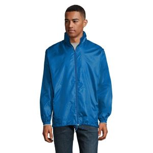 Kurtka Wiatrówka Unisex Dla Dorosłych. Niebieskie kurtki SOL'S, s, bez wzorów, bez kaptura. Za 81,99 zł.