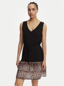 Liu Jo Beachwear Sukienka codzienna VA6127 JS360 Czarny Regular Fit. Czarne kombinezony Liu Jo Beachwear, xs, bez wzorów, z wiskozy, bez kołnierzyka, bez ramiączek. Za 389,99 zł.