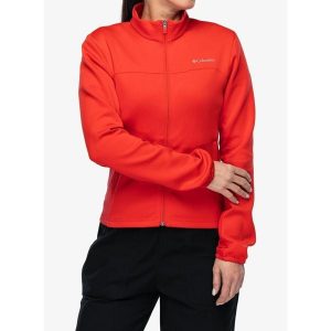 Bluza polarowa damska Columbia Sloan Crest Spacer Fleece FZ. Czerwone bluzy Columbia, bez wzorów, z polaru, bez kaptura. Za 329,99 zł.