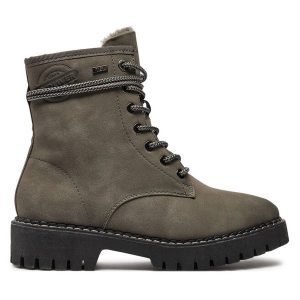 Trapery s.Oliver. Szare buty zimowe s.Oliver, bez obcasa, bez zapięcia. Za 379,99 zł.