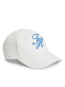Tommy Hilfiger Czapka z daszkiem Logo Embroidery Baseball Cap AW0AW18338 Biały. Białe czapki TOMMY HILFIGER, bez wzorów, z bawełny. Za 132,99 zł.